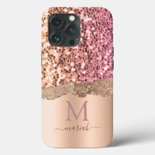 キラキラ ガーリー スパークル ローズゴールド ブライダルシャワー iPhone 13 PROケース
