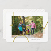 キラキラ 遊び心のある JOY フォト シーズンカード (正面/裏面)