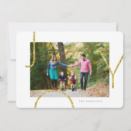 キラキラ 遊び心のある JOY フォト シーズンカード