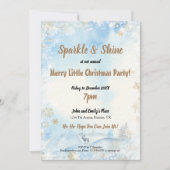 キラシャインブルー霜の降りたリトルメリークリスマス 招待状 (正面)