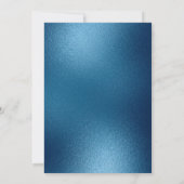 キラティブルブルー金ゴールドピーコックフェザーズキンチェニェラ 招待状 (裏面)