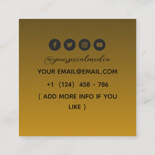 キラティリーシアルムーンタトゥーサロン スクエア名刺 (裏面)