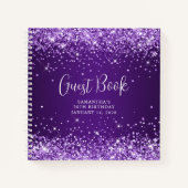 キラテ王室のリーパープル50グラデーションth誕生日 ノートブック (正面)