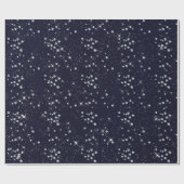 キラトワイライトブルーマリンスカイシルバーダイヤモンド ラッピングペーパー (フラット)