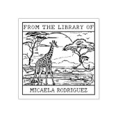 キラパーソナライズされたフ蔵書票 ラバースタンプ (インプリント)