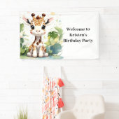 キラフェアドベンチャーウォーターカラーサファリ誕生日 横断幕 (インサイチュ)