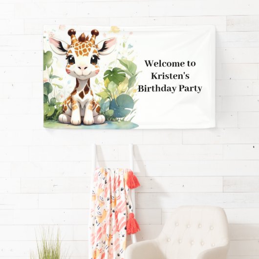 キラフェアドベンチャーウォーターカラーサファリ誕生日 横断幕 (インサイチュ)