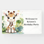 キラフェアドベンチャーウォーターカラーサファリ誕生日 横断幕 (横)