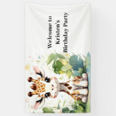 キラフェアドベンチャーウォーターカラーサファリ誕生日 横断幕 (縦)