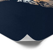 キラフェアフリカプリント | キリンエレガントアニマルアート ポスター (角)