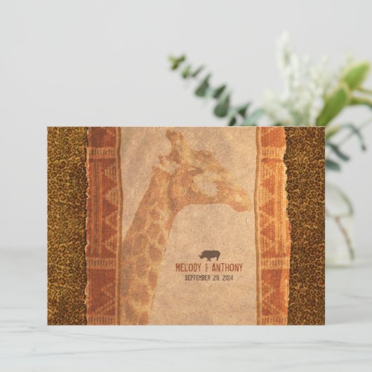 キラフェアフリカンサファリ結婚式招待状 招待状 (スタンド正面)