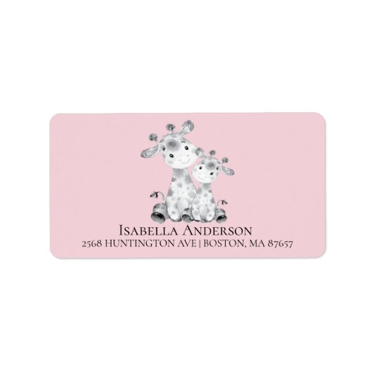 キラフェガールズベビーシャワー住所 シール (正面)