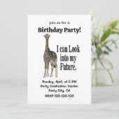 キラフェサファリアニマルおもしろい誕生日 招待状 (スタンド正面)