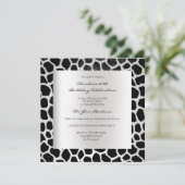 キラフェサファリアニマルスキンブラックシルバー誕生日 招待状 (スタンド正面)