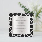 キラフェサファリアニマルスキンブラックシルバー誕生日 招待状 (スタンド正面)