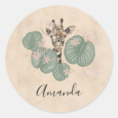 キラフェサファリアニマルボタニカル誕生日 ラウンドシール (正面)