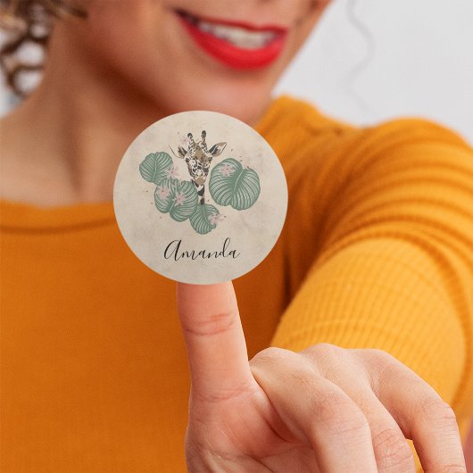 キラフェサファリアニマルボタニカル誕生日 ラウンドシール