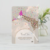 キラフェサファリテーマベビー写真のお知らせ 招待状 (スタンド正面)