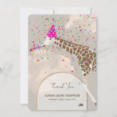 キラフェサファリテーマベビー写真のお知らせ 招待状 (正面)