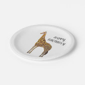 キラフェサファリハッピーバースデーパーティープレート ペーパープレート (アングル)