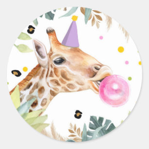 キラフェサファリパーティー動物誕生日フアヴェディコール ラウンドシール