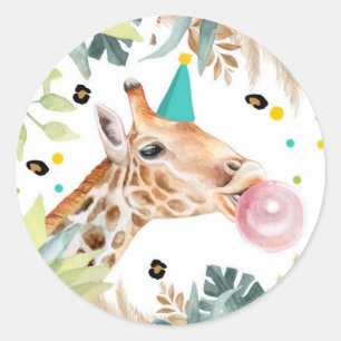 キラフェサファリパーティー動物誕生日フアヴェディコール ラウンドシール