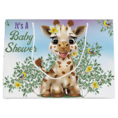 キラフェサファリベイビーシャワーラージ抱き枕 ラージペーパーバッグ (正面)