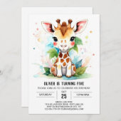 キラフェサファリ魔法アドベンチャー誕生日招待 招待状 (正面/裏面)