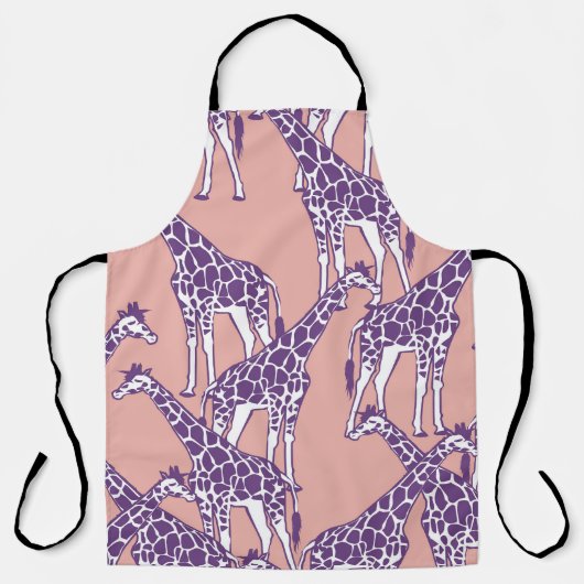 キラフェスカラフルポットヴィンテージサファリイラストレーション エプロン (正面)