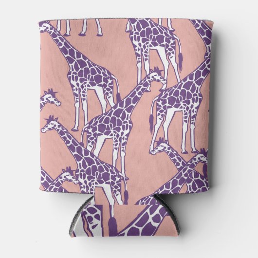 キラフェスカラフルポットヴィンテージサファリイラストレーション 缶クーラー (正面)