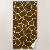 キラフェスポットワイルドサファリアニマルスキンプリント ビーチタオル (正面)