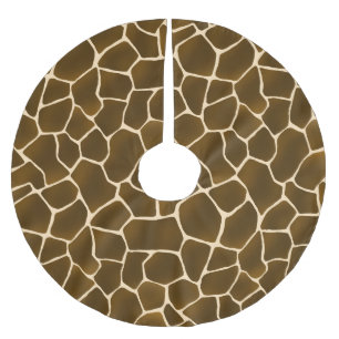 キラフェスポットワイルドサファリスタイル動物の皮 ブラッシュドポリエステルツリースカート