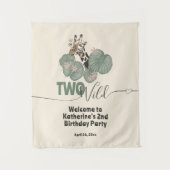 キラフェツーワイルドサファリアニマルバースデーパーティー タペストリー (正面)