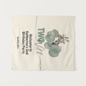 キラフェツーワイルドサファリアニマルバースデーパーティー タペストリー (正面(横))