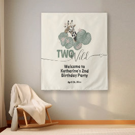 キラフェツーワイルドサファリアニマルバースデーパーティー タペストリー