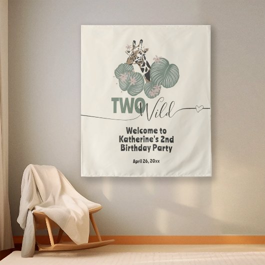 キラフェツーワイルドサファリアニマルバースデーパーティー タペストリー