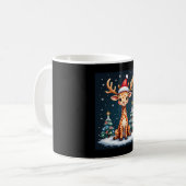キラフェトナディアハットサンタクリスマスツリーおもしろいXm コーヒーマグカップ (正面左)