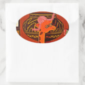 キラフェハットアートプリント 楕円形シール (バッグ)