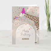 キラフェパートリンサファリアニマルズ誕生日 カード (正面)