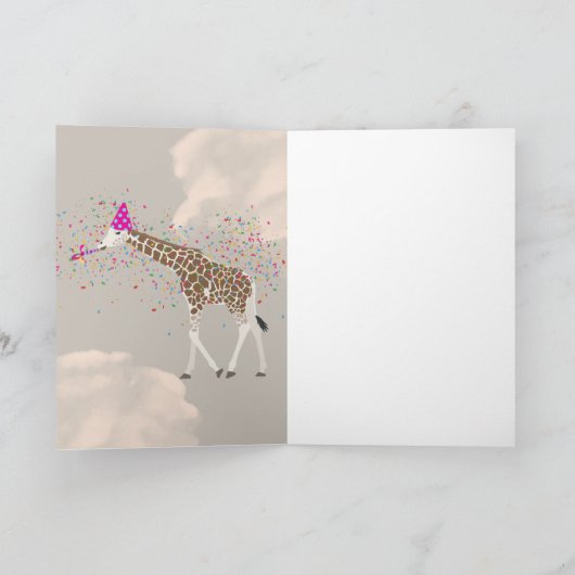 キラフェパートリンサファリアニマルズ誕生日 カード (内部)