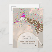 キラフェパートリンサファリテーマベビー発表 案内ポストカード (正面/裏面)