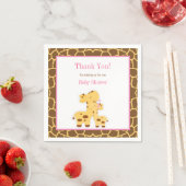 キラフェピンクガールベビーシャワー紙 スタンダードカクテルナプキン (インサイチュ)