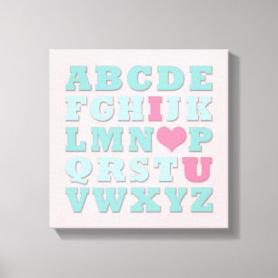 キラフェピンクミントアクアティール(緑がかった色)ウォールアートキャンバス キャンバスプリント