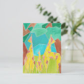 キラフェファミリーオリジナル抽象芸術アート ポストカード (スタンド正面)