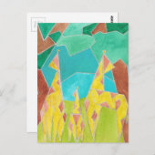 キラフェファミリーオリジナル抽象芸術アート ポストカード (正面/裏面)