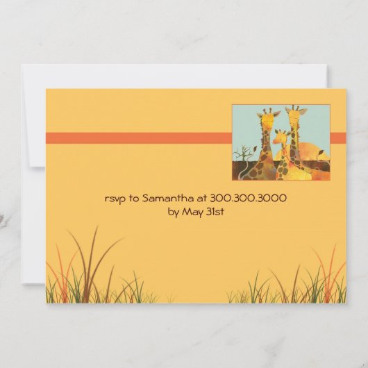 キラフェファミリー子供の誕生日パーティー 招待状 (裏面)