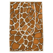 キラフェファーパターン(の模様が)あるプリント ミディアムペーパーバッグ (裏面)