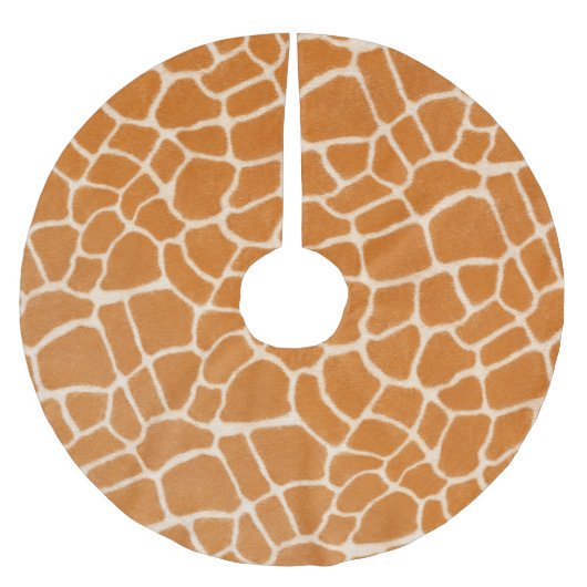 キラフェファーリアリスティックエキゾチックアニマルプリントラグジュアリー ブラッシュドポリエステルツリースカート (正面)