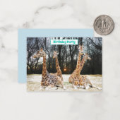 キラフェフォレストおもしろいパーティの招待状- 4サイティング ノートカード (正面/裏面インサイチュ)