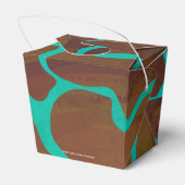 キラフェブラウンとティール(緑がかった色)プリント フェイバーボックス (裏面サイド)